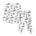 thumbnail image 1 of WOYY Girls DIY Hand Painted Pajamas Long Sleeve Top Pants Sleepwear Loungewear, Sizes 2-8, 1 of 2