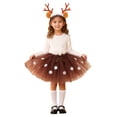thumbnail image 1 of WOYY Girls Fawn Party Outfits Cute Fawn Tutu Skirt Headband Set Children's Clothes Sets, Sizes 3-5, 1 of 3