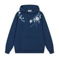 thumbnail image 1 of WOYY Girls Flower Embroidery Hoodie Long Sleeve Pullover Hooded Sweatshirt, Blue, Sizes 1-14, 1 of 2