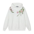 thumbnail image 1 of WOYY Girls Flower Embroidery Hoodie Long Sleeve Pullover Hooded Sweatshirt, White, Sizes 1-14, 1 of 2