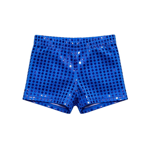 WOYY Girls Glitter Sequin Shorts Sparkly Party Stage Performance Dance Shorts, Sizes 3-17