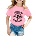 thumbnail image 1 of WOYY Girls Graphic Tee Kids Short Sleeve T Shirt Casual Sports T-Shirt, Sizes 0-13, 1 of 3