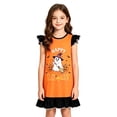 thumbnail image 1 of WOYY Girls Halloween Cute Nightgown Loose Cartoon Ruffle Nightdress Sleepwear, Sizes 3-10, 1 of 3