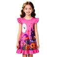 thumbnail image 1 of WOYY Girls Halloween Nightgown Graphic Soft Ruffle Sleeve Sleepshirt Nightwear, Sizes 3-10, 1 of 3
