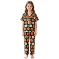 thumbnail image 1 of WOYY Girls Halloween Pajama Set Pumpkin Long Sleeve Top Pants Sleepwear PJs, Sizes 7-12, 1 of 6