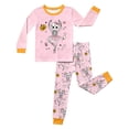 thumbnail image 1 of WOYY Girls Halloween Pajama Sets Long Sleeve Graphic Tee Pants Kids Sleepwear, Sizes 2-12, 1 of 4