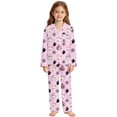 thumbnail image 1 of WOYY Girls Halloween Pajamas Cute PJs Long Sleeve Button Shirt Pants Sleepwear, Sizes 3-14, 1 of 3