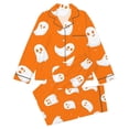 thumbnail image 1 of WOYY Girls Halloween Pajamas Ghost Print Long Sleeve Top Pants PJs Sleepwear, Sizes 3-14, 1 of 4
