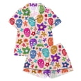 thumbnail image 1 of WOYY Girls Halloween Pajamas Notch Collar Short Sleeve Top Shorts Loungewear, Sizes 1-14, 1 of 4