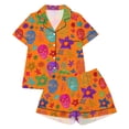 thumbnail image 1 of WOYY Girls Halloween Pajamas Notch Collar Short Sleeve Top Shorts Loungewear, Sizes 1-14, 1 of 4