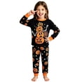 thumbnail image 1 of WOYY Girls Halloween Pumpkin Pajamas Snug-Fit Long Sleeve Top Pants, 2 Piece, Sizes 2-10, 1 of 3