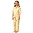 thumbnail image 1 of WOYY Girls Halloween Short Sleeve Button Down Top Pants Pajamas Sleepwear Set, Sizes 2-16, 1 of 3