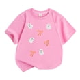 thumbnail image 1 of WOYY Girls Halloween T Shirt Cute Ghost Print Short Sleeve T-Shirt Tee, Pink, Sizes 3-13, 1 of 3