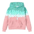 thumbnail image 1 of WOYY Girls Hoodie Ice-Cream Print Long Sleeve Hooded Sweatshirt Pullover Top, Sizes 2-12, 1 of 2
