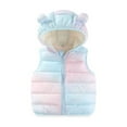 thumbnail image 1 of WOYY Girls Lightweight Padded Vest Waterproof Packable Hooded Vest Sleeveless Puffer Coat, 1 of 2