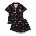 thumbnail image 1 of WOYY Girls Matching Halloween Pajamas Short Sleeve Button Down Sleepwear Set, Sizes 3-14, 1 of 7