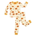 thumbnail image 1 of WOYY Girls Matching Halloween Pajamas Snug Fit Long Sleeve Top Pants Sleepwear, Sizes 2-10, 1 of 4