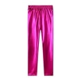 thumbnail image 1 of WOYY Girls Metallic Leggings Stretchy Dance Stage Performance Tights, Sizes 6-7, 1 of 3