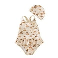 thumbnail image 1 of WOYY Girls One Piece Swimsuit Ruffle Beach Vacation Bathing Suit, Sizes 2-3, 1 of 8