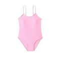 thumbnail image 1 of WOYY Girls One-Piece Swimsuit Solid Spaghetti Strap Bathing Suit Swimwear, Sizes 6-11, 1 of 6