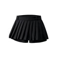 thumbnail image 1 of WOYY Girls Pleated Skirt with Built-In Shorts School High Withed Skirts, Black, Sizes 3-12, 1 of 4