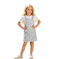 thumbnail image 1 of WOYY Girls Polka Dot Jumper Dress Casual Sleeveless Overall Dress with Pockets, White, Sizes 4-13, 1 of 6