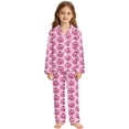 thumbnail image 1 of WOYY Girls Pumpkin Halloween Pajamas Button Down Long Sleeve Top Pants Sleepwear, Sizes 3-14, 1 of 3