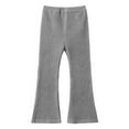 thumbnail image 1 of WOYY Girls Ribbed Flare Pants Casual Stretch Flared Leggings for Kids, Sizes 8-9, 1 of 2