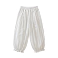 thumbnail image 1 of WOYY Girls Ruffle Baggy Pants Loose Lightweight Trousers Summer Bloomers Slacks, 1 of 3