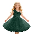 thumbnail image 1 of WOYY Girls Ruffles One Shoulder Tulle Dress 3D Butterfly Spaghetti Strap Dress, Green, Sizes 3-10, 1 of 6