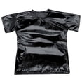 thumbnail image 1 of WOYY Girls Shiny Metallic Short Sleeve Tee Solid Stretch Crew Neck T-Shirt Top, Sizes 18-24 Months, 1 of 3