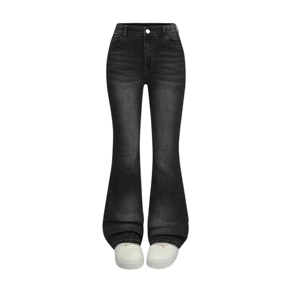 WOYY Girls Skinny Stretch Flare Jeans Kids Casual Long Denim Pants, Sizes 10-12