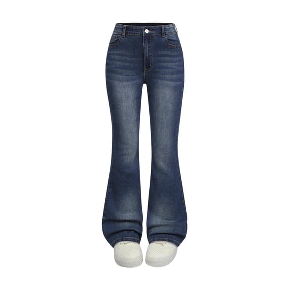 WOYY Girls Skinny Stretch Flare Jeans Kids Casual Long Denim Pants, Sizes 6-7