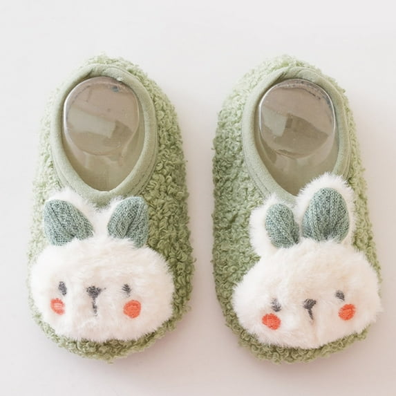 WOYY Girls Slippers Cartoon Soft Floor Sock Baby Prewalker Walking Shoes
