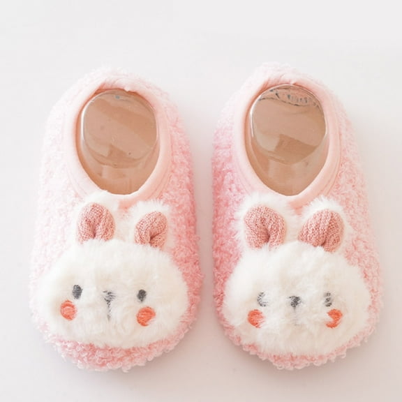 WOYY Girls Slippers Cartoon Soft Floor Sock Baby Prewalker Walking Shoes