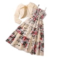 thumbnail image 1 of WOYY Girls Spring Outfits Floral Print Dress Long Sleeve Cardigan Shirt Kids Clothing Sets, Sizes 7-12, 1 of 8