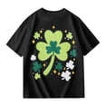 thumbnail image 1 of WOYY Girls St. Patrick's Day Short Sleeved T-Shirt Casual Graphic Tee for Kids, Sizes 3-14, 1 of 3