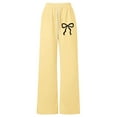 thumbnail image 1 of WOYY Girls Straight Leg Sweatpants Bowknot Print Casual Pants with Drawstring, Sizes 8-9, 1 of 3