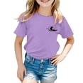 thumbnail image 1 of WOYY Girls Summer Graphic Tee Lightweight Short Sleeve T-Shirt Kids Everyday T Shirt, Sizes 2-14, 1 of 4
