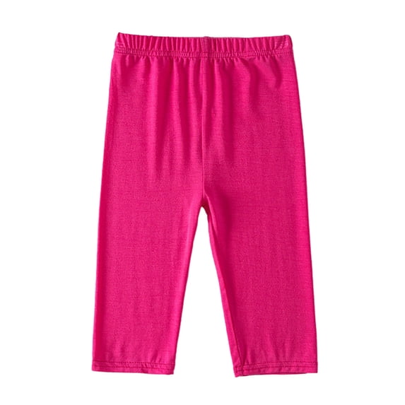 WOYY Girls Summer Stretch Athletic Capri Pants Workout Tights Cropped Leggings, Sizes 2-12