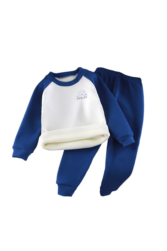 Girls Thermal Underwear Lined Long Sleeve Top Pants Sleepwear Base Layer Fashion Baby Clothes, Sizes 6-12 Months