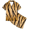 thumbnail image 1 of WOYY Girls Tiger Pajamas Short Sleeve Button Down Shirt Shorts PJs Sleepwear, Sizes 2-13, 1 of 3