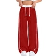 thumbnail image 1 of WOYY Girls Track Pants Casual Elastic Waist Drawstring Straight Leg Sweatpants, Sizes 4-15, 1 of 4