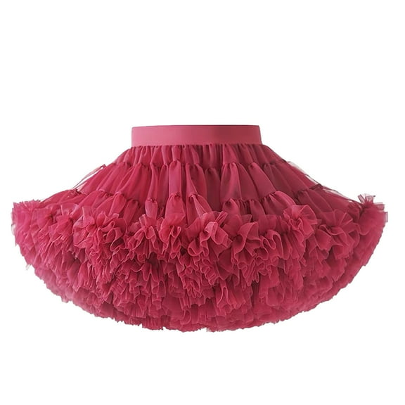 WOYY Girls Tutu Skirt Birthday Party Princess Puffy Skirt Petticoat