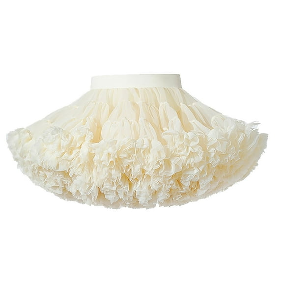 WOYY Girls Tutu Skirt Birthday Party Princess Puffy Skirt Petticoat