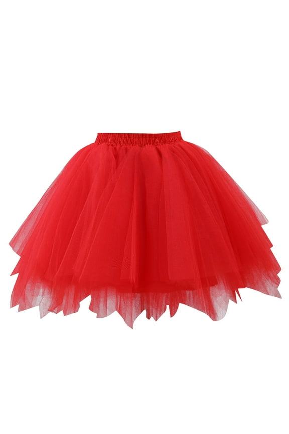 Girls Tutu Skirt Layered Dance Party Mesh Tulle Skirt Petticoat
