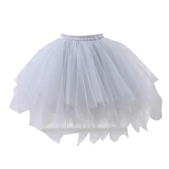 WOYY Girls Tutu Skirt Layered Dance Party Mesh Tulle Skirt Petticoat