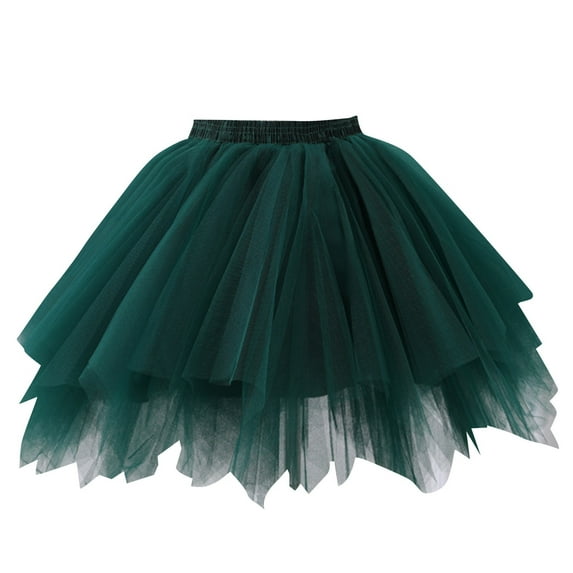 WOYY Girls Tutu Skirt Layered Dance Party Mesh Tulle Skirt Petticoat