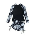 thumbnail image 1 of WOYY Girls UPF 50+ Sporty 2 Piece Swimsuit Long Sleeve Rash Guard Surfing Suit, Sizes 11-16, 1 of 3
