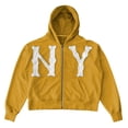 thumbnail image 1 of WOYY Girls Zip Up Hoodie Y2K Fleece Lined Long Sleeve Hooded Sweatshirt Jacket, Yellow, Sizes 1-14, 1 of 2